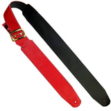 PS Red Chap Leather, Slick Backed Guitar Strap RSL