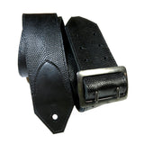 OOAK Black Reptile Leather Guitar Strap 43-51