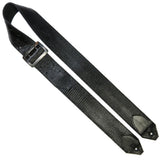 OOAK Black Reptile Leather Guitar Strap 43-51