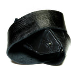 OOAK Black Reptile Leather Guitar Strap 43-51