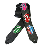 PS Limited Edition Stones Lips Leather Guitar Strap #4 *R