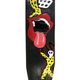 OOAK Rolling Stones Tumbling Dice Voodoo Guitar Strap 47"-55"