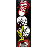 OOAK Rolling Stones Tumbling Dice Voodoo Guitar Strap 47"-55"