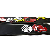 OOAK Rolling Stones Tumbling Dice Voodoo Guitar Strap 47"-55"