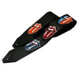 PS Limited Edition Stones Lips Leather Guitar Strap #1 *RSL