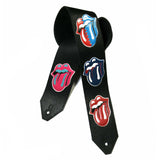 PS Limited Edition Stones Lips Leather Guitar Strap #2 *RSL