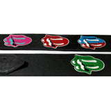 PS Limited Edition Stones Lips Leather Guitar Strap #4 *R