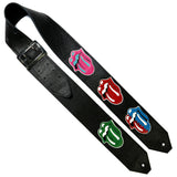 PS Limited Edition Stones Lips Leather Guitar Strap #4 *R