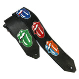 PS Limited Edition Stones Lips Leather Guitar Strap #5 *RS