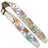 Sabrina Lentini Flowered Leather Guitar Strap