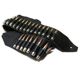silver bullet leather bandolier guitar strap