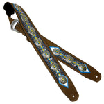 OOAK Vintage Textile Ribbon and Concho Guitar Strap