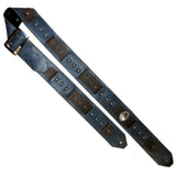 PS OOAK Blue & Brown Slip-Strap Guitar Strap-Stars-*S
