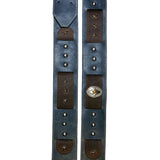 PS OOAK Blue & Brown Slip-Strap Guitar Strap-Stars-*S
