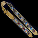 OOAK Leather Textile Guitar Strap