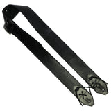 Thin Black Reptile Leather Guitar Strap Tassle Tip R+43-51
