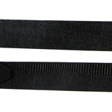 Thin Black Reptile Leather Guitar Strap Tassle Tip R+43-51