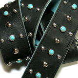 PS OOAK Vintage Glass Cabochons Hardware and Domes Guitar Strap *R *S