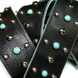 PS OOAK Vintage Glass Cabochons Hardware and Domes Guitar Strap *R *S