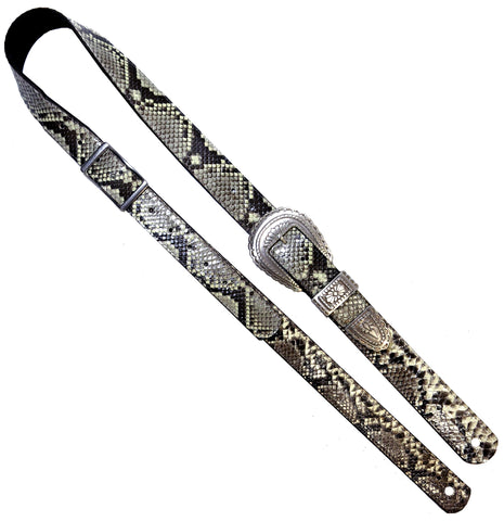 PS OOAK Python Western Buckle Guitar Strap 44" to 58"