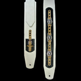 White Concho Pocket Guitar Strap