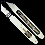 White Concho Pocket Guitar Strap