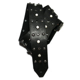 OOAK Howlite Cabochon and Silver Studded Guitar Strap-44-52 inches
