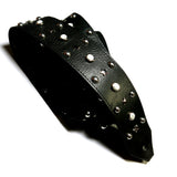 OOAK Howlite Cabochon and Silver Studded Guitar Strap-44-52 inches