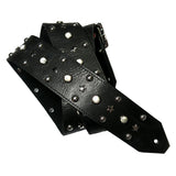 OOAK Howlite Cabochon and Silver Studded Guitar Strap-44-52 inches