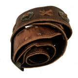 Wide Brown Concho Guitar Strap