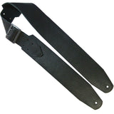 Extra Wide Black Leather Guitar Strap