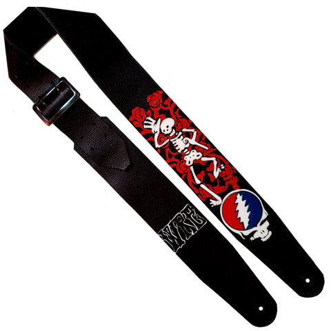 Grateful Dead Roses Custom Guitar Strap