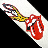 OOAK Rolling Stones White Voodoo Guitar Strap