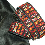 Jimi Hendrix Woodstock Textile & Leather Guitar Strap