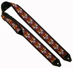 Jimi Hendrix Woodstock Textile & Leather Guitar Strap